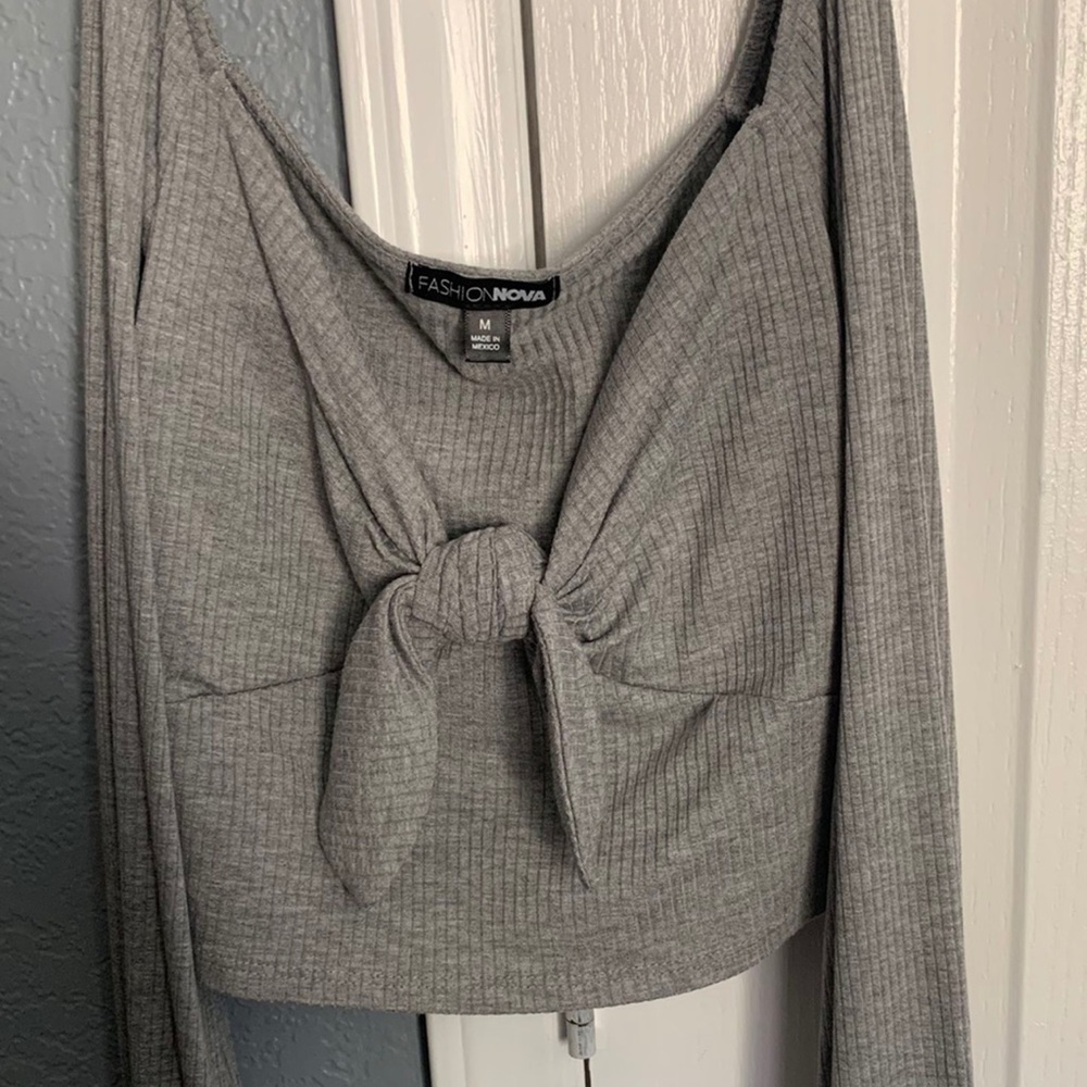 “ One Thing Right “ Heather Grey Crop Top